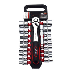 LLAVE VASO JGO 20 PZ +CARRACA