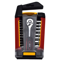 LLAVE VASO JGO 33 PZ +CARRACA