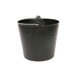 CAPAZO PLASTICO NEGRO ASA METALICA