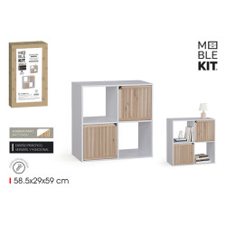 ESTANTERIA 4 CUBOS 2 PUERTAS