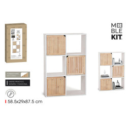 ESTANTERIA 6 CUBOS 3 PUERTAS