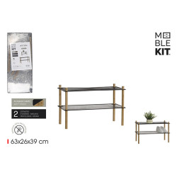 ESTANTERIA METAL BAMBU 2 BAL