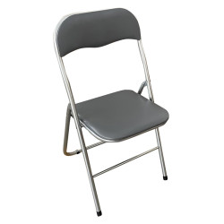 SILLA PLEGABLE GRIS