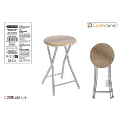 TABURETE MADERA METAL