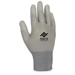 GUANTE PU GRIS B/6
