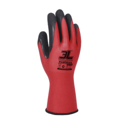 GUANTE POLIESTER LATEX ROJO