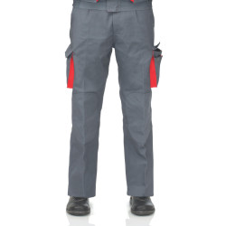 PANTALON TERGAL CARGO GRIS/RJO