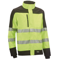 CHAQUETA SOFTSHELL AV AMARILL NEGRO