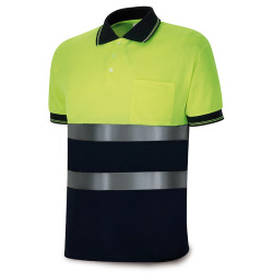 POLO A/V BICOLOR MANGA CORTA AMARILLO