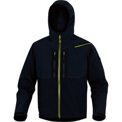 CHAQUETA SOFTSHELL NGR/AMARILLA