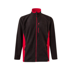 CHAQUETA POLAR NEGRO/ROJO