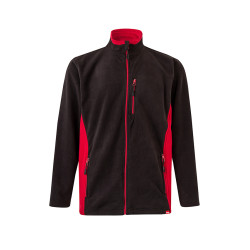 CHAQUETA POLAR NEGRO/ROJO