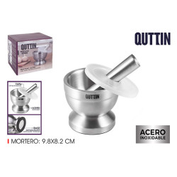 MORTERO ACERO INOX ANTIDESL. C/TAPA