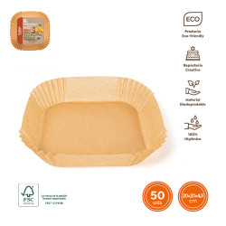 MOLDE PAPEL SILICON CUADR AIRFRYER 50U.