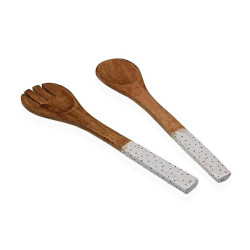 CUBIERTOS SERVIR MADERA SPECKLE SET-2