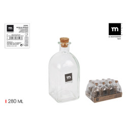 BOTELLA VIDRIO CON CORCHO