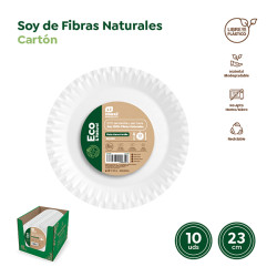 PLATO DESECHAB LLANO CARTON BCO B/10