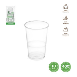 VASO PP REUTILIZ. TRANSPARENTE B/10