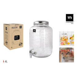 TARRO DISPENSADOR VIDRIO C/GRIFO