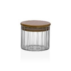 BOTE ALMACENAMIENTO BOROSILICATO TAPA BAMBU