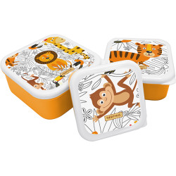 FIAMBRERA ALMUERZO INFANTIL LEONES SET-3