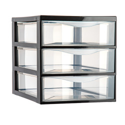 ORGANIZADOR 3 CAJONES EASY NEGRO