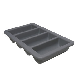 PORTACUBIERTOS PROFESIONAL PP 4 CAVIDADES GRIS