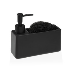 DISPENSADOR JABON +ESTROPAJERO NEGRO
