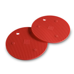 SALVAMANTEL SILICONA IMAN ROJO SET-2