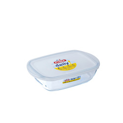 FUENTE RECTANG VIDRIO C/TAPA DAILY 2,5 L