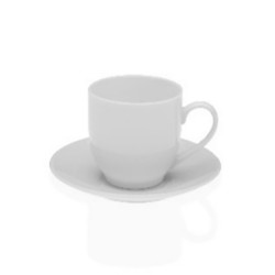 TAZA CAFE PORCELANA BLANCA SET-6