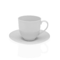 TAZA CAFE/TÉ PORCELANA BLANCA SET-6