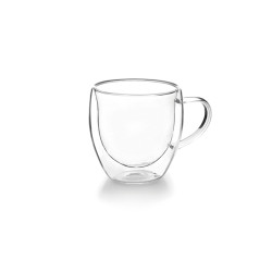 TAZA CAFE VIDRIO DOBLE PARED PACK 2
