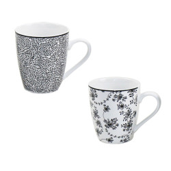 MUG PORCELANA ARMONIA NEGRA