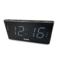 RADIO RELOJ, PROYECTOR 20 MEMORIAS, NEGRO, 2 ALARM