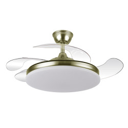 VENTILADOR TECHO CIERZO 4 ASP RETRACT DORADO