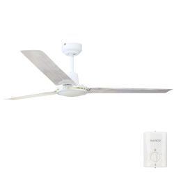 VENTILADOR TECHO SALTOK 3 ASPAS CON MANDO BLANCO