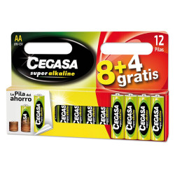 PILA ALCALINA LR06 AA BL 8+4
