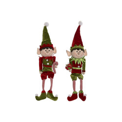 MUÑECO NAVIDAD POLIESTER ELFO SURTIDO