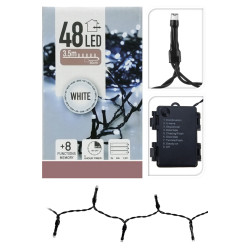 GUIRNALDA A PILAS MULTIFUNCION 48 LEDS LUZ BL FRIO