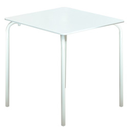 MESA JARDIN COMPAQ PLUS ACERO PINTADO BLANCO