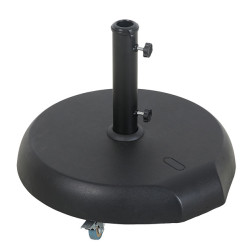 PIE PARASOL CEMENTO NEGRO C/RUEDAS