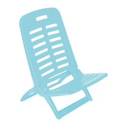 SILLA PLAYA PLEGABLE AZUL