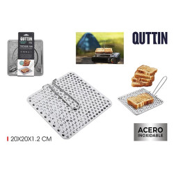 TOSTADOR PAN ACERO COCINA GAS MANGO PLEGABLE