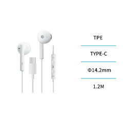 AURICULAR C/CABLE TIPO C SEMI IN EAR BLCO