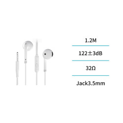 AURICULAR C/CABLE JACK 3.5mm SEMI IN EAR BLCO