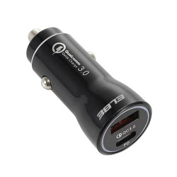 CARGADOR COCHE USB+TIPO C PD+QC3.0