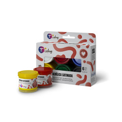 PINTURA MANUALIDADES ACRIL SET-6 COLORES SURT