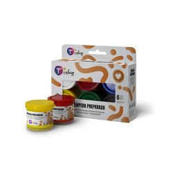 PINTURA TEMPERA SET-6 COLORES SURT