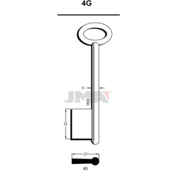 LLAVE EN BRUTO GORJA LATON